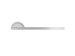 Régua De Ângulo De Aço Inoxidável Prata 0-180 Graus Protractor Ajustável Ferramenta De Medição Tipo C