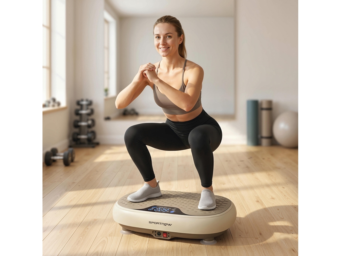 Plataforma Vibratória Com 20 Níveis De Velocidade, 3 Programas, Visor Led E Controle Remoto Para Exercícios Em Casa.