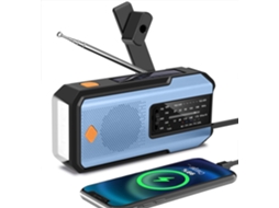 Rádio de Emergência com Manivela e Lanternas de Led AQUAFORGE