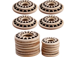 Suporte Toyvian Com 36 Peças Em Madeira Entalhada Para Exibir Bolas De Cristal E Objetos Decorativos Base Robusta Que