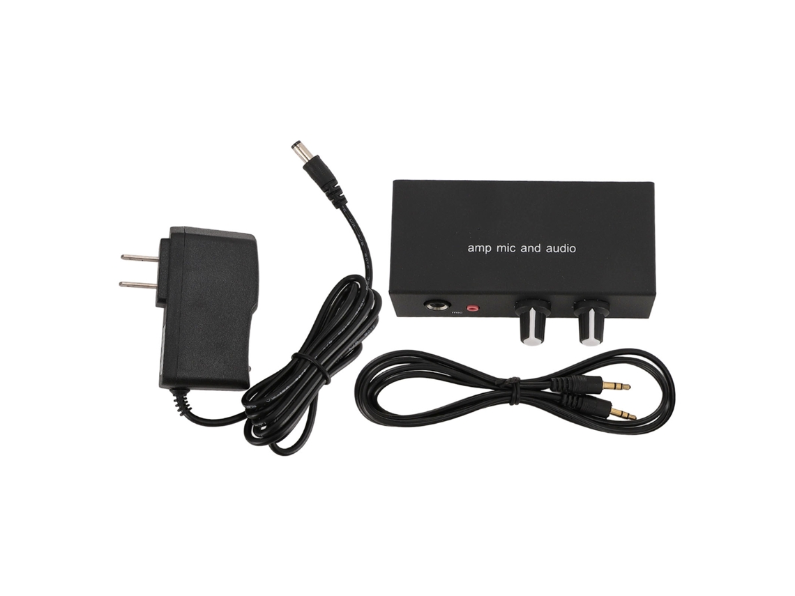 Aetheria pré amplificador de Som Estéreo com 3 Portas de Saída 3.5mm/6.5mm Microfone e Fones de Ouvido Alumínio Us Plug