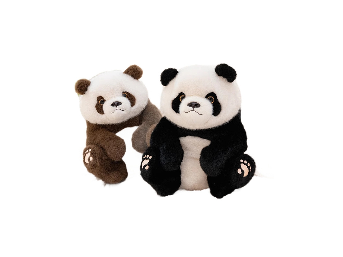 Panda de Pelúcia Fofo Brinquedo Macio Presente de Aniversário para Crianças Marrom CHABERLU