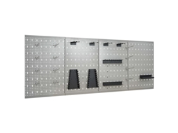 Vidaxl Placas Perfuradas De Parede 4 Pcs 40x58 Cm Aço