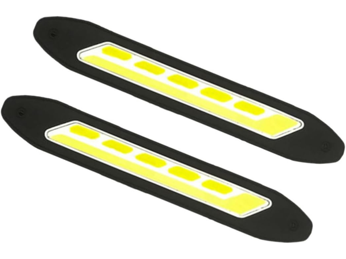 2 unidades de luzes diurnas de LED à prova d'água IP68 para carros, com capa de silicone de alta qualidade.