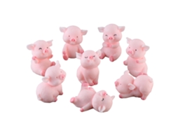 Figurinhas De Porco Pequenas (decoração De Bolo Presente)