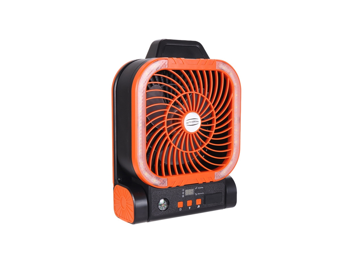 Solar Recarregável Laranja C/ Led E Timer