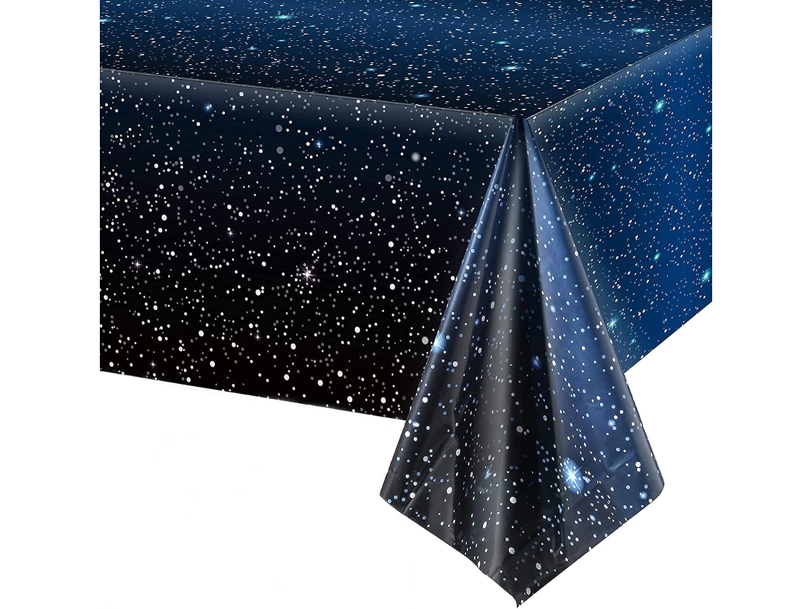 Capa De Mesa De Plástico À Prova Dágua, Tema De Estrelas Cósmicas, Design Brilhante Para Decoração De Festa De Aniversário, Fácil De Usar, Não Precis