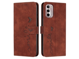 Capa De Celular Em Couro Sintético Com Estampa De Coração Para Motorola Moto G Stylus 5g 2022.