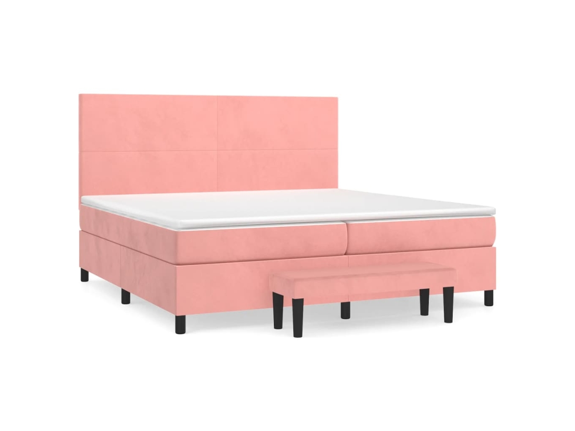 Box Spring Bed, Box Spring Beds Vidaxl Cor-de-rosa Veludo (200 X 200 Cm)