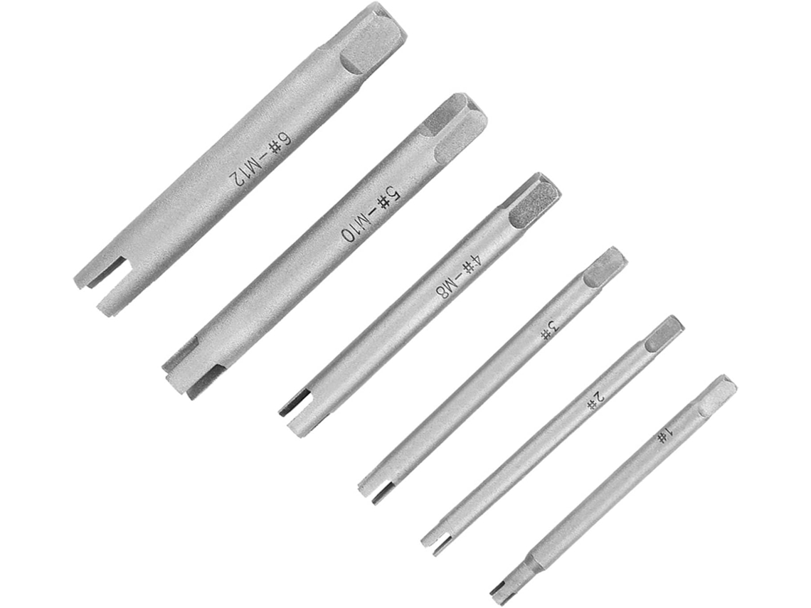 Conjunto De Extratores Parafusos Aramox Superior Em Aço Alta Dureza, Remove Facilmente Roscas Quebradas, Anticorrosivo