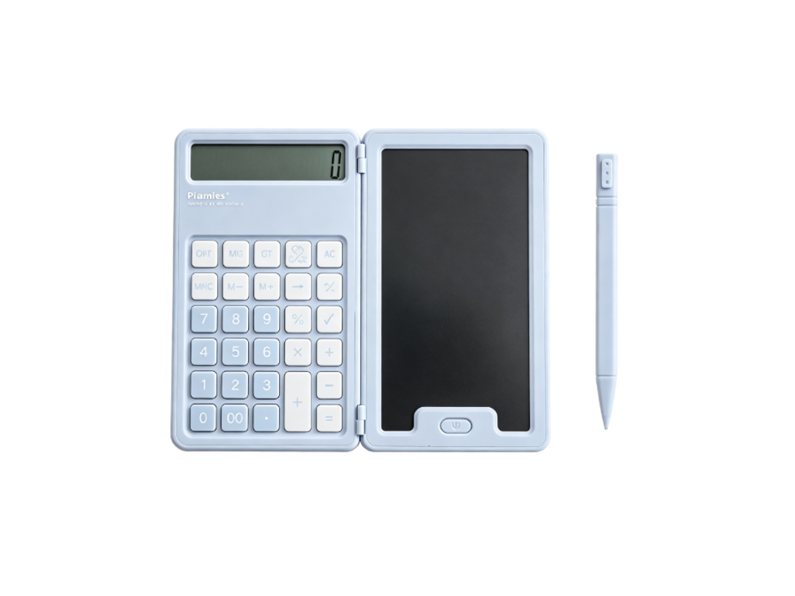 Calculadora Dobrável Com Tampa Articulada E Bloco De Notas Apagável Quadro De Desenho Para Escritório E Estudo (com Bateria).