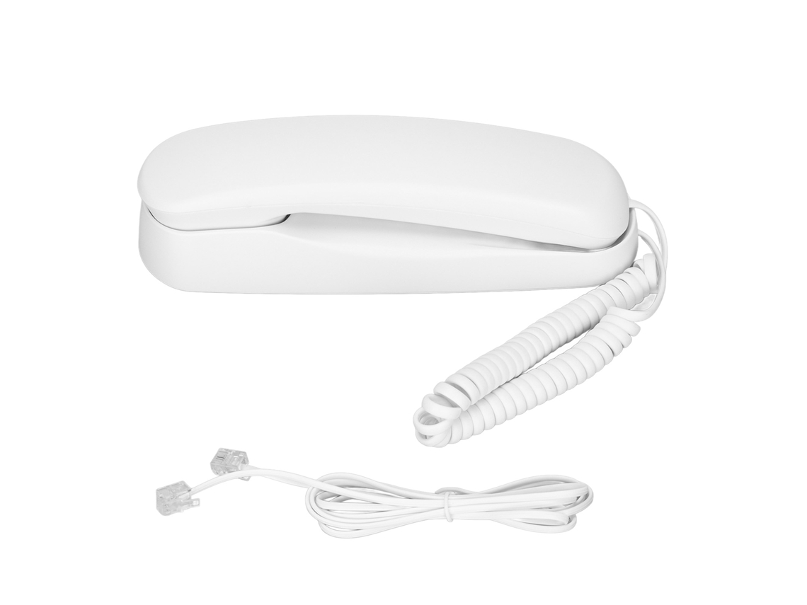 Telefone Com Fio Com Pausa, Última Chamada, Telefone Fixo De Parede Com Botões Iluminados Para Escritório Doméstico, Branco Slowmoose