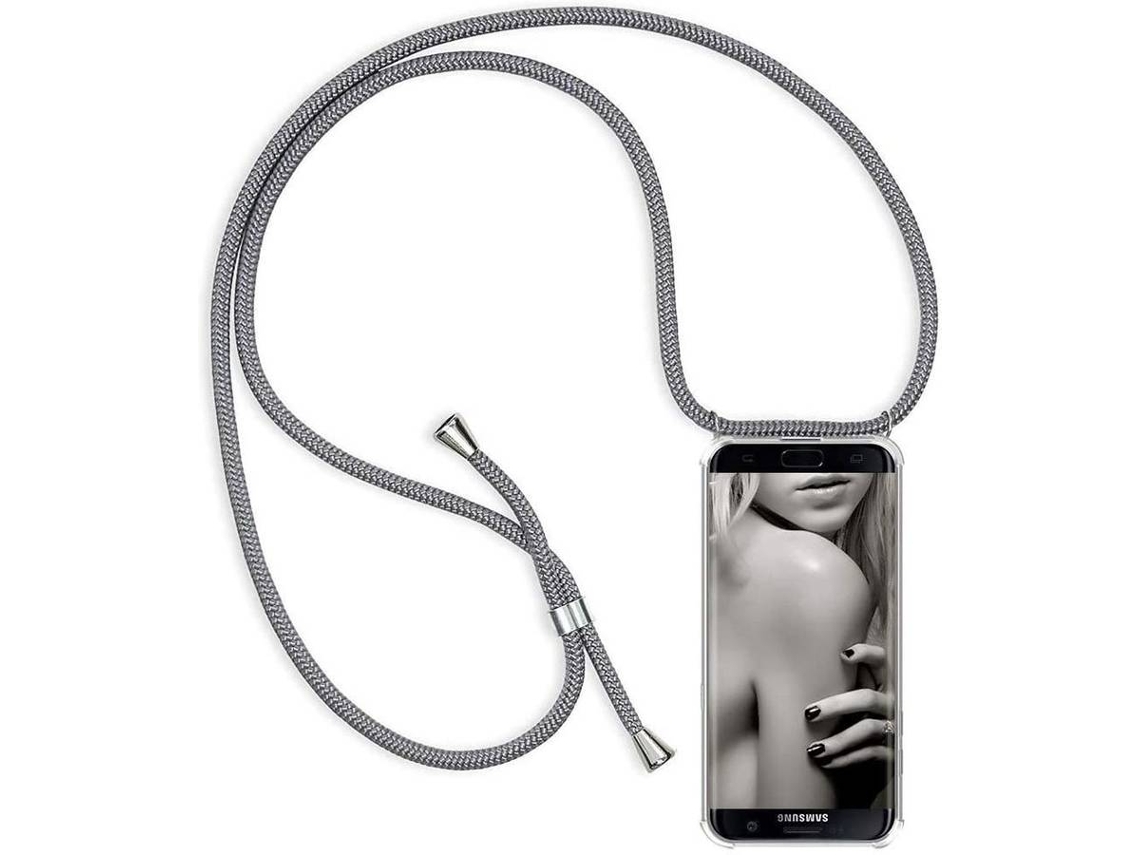 Capa Xiaomi Poco M2 HONGWE. Com corda Transparente, Cinzento