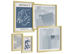 Conjunto De Pinturas Abstrações Estilosas Minimalistas Espelharte (5 Peças)