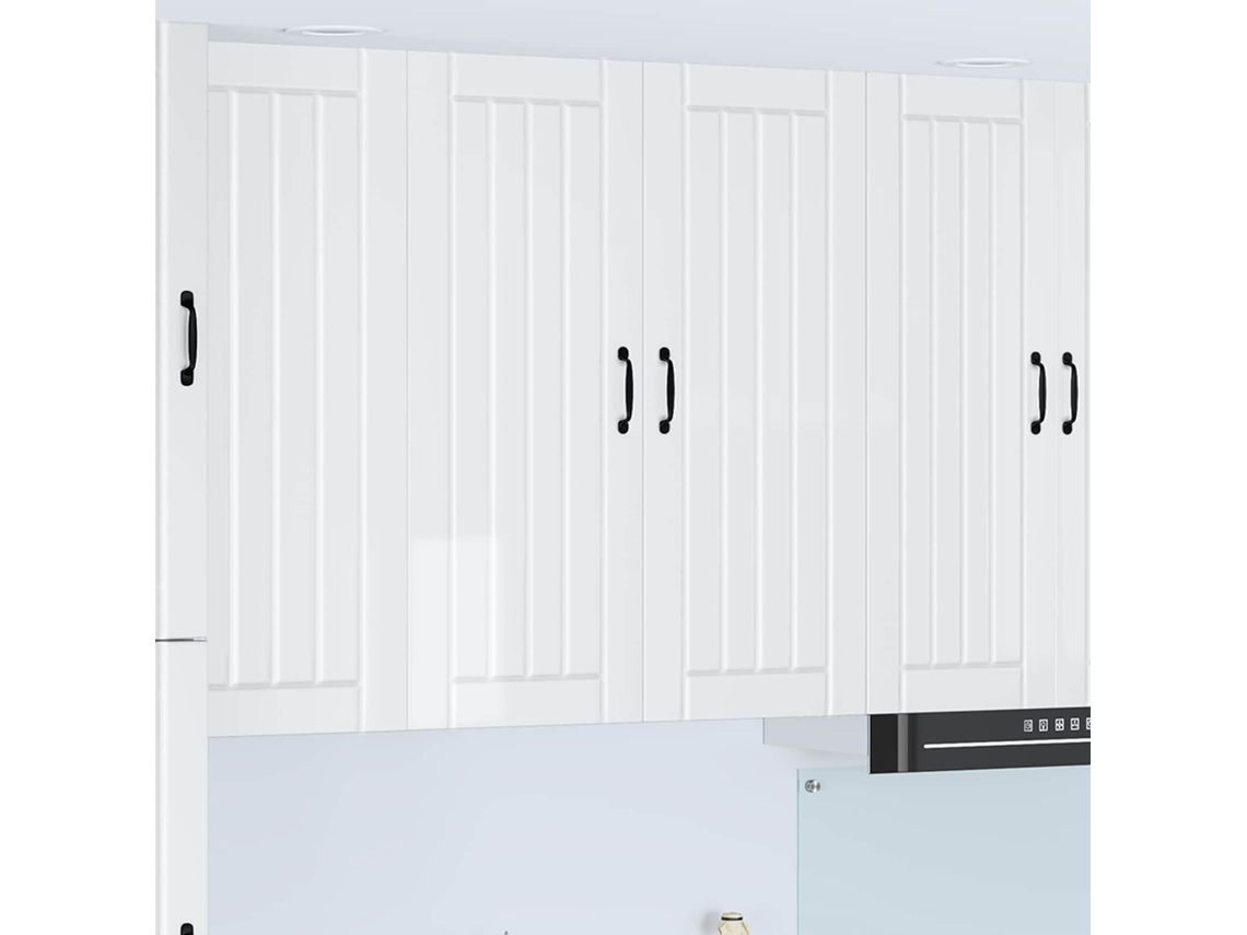 Vidaxl Armário De Parede Lucca Branco Brilhante 80 X 31 X 100 Cm