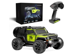 Carro Telecomandado Rc OVERMAX X vast Crawler 4x4 Wheelie Led 30kmh 2x Baterias Escala 1:10 Verde