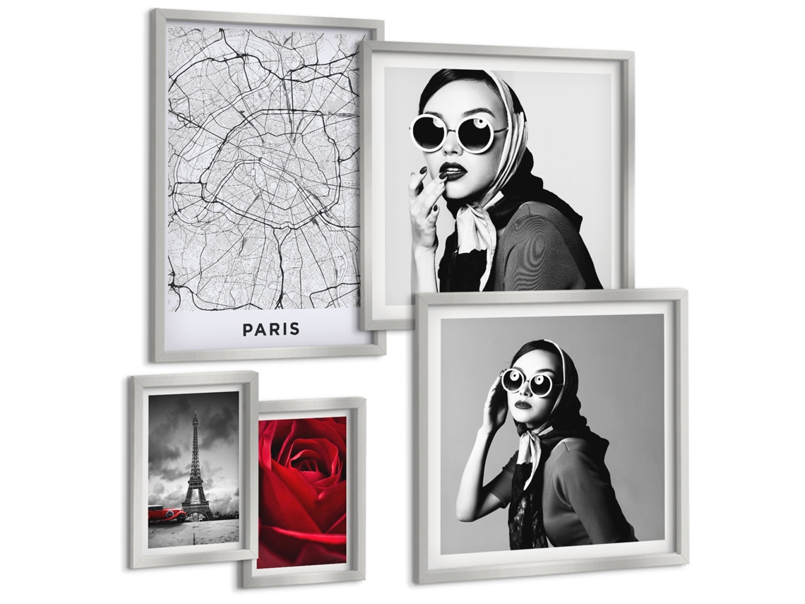 Conjunto De Pinturas Acentos Estilosos De Paris Moda Espelharte (5 Peças)