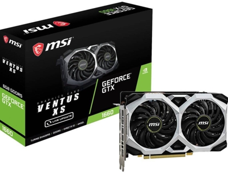 Placa Gráfica  GeForce GTX 1660 Ventus XS (NVIDIA - 6 GB DDR5)
