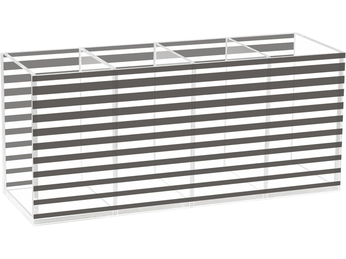 Porta lápis Acrílico Frodotgv, Padrão Geométrico Abstrato Monocromático em Meio tom, Artigos para Quarto, Disp