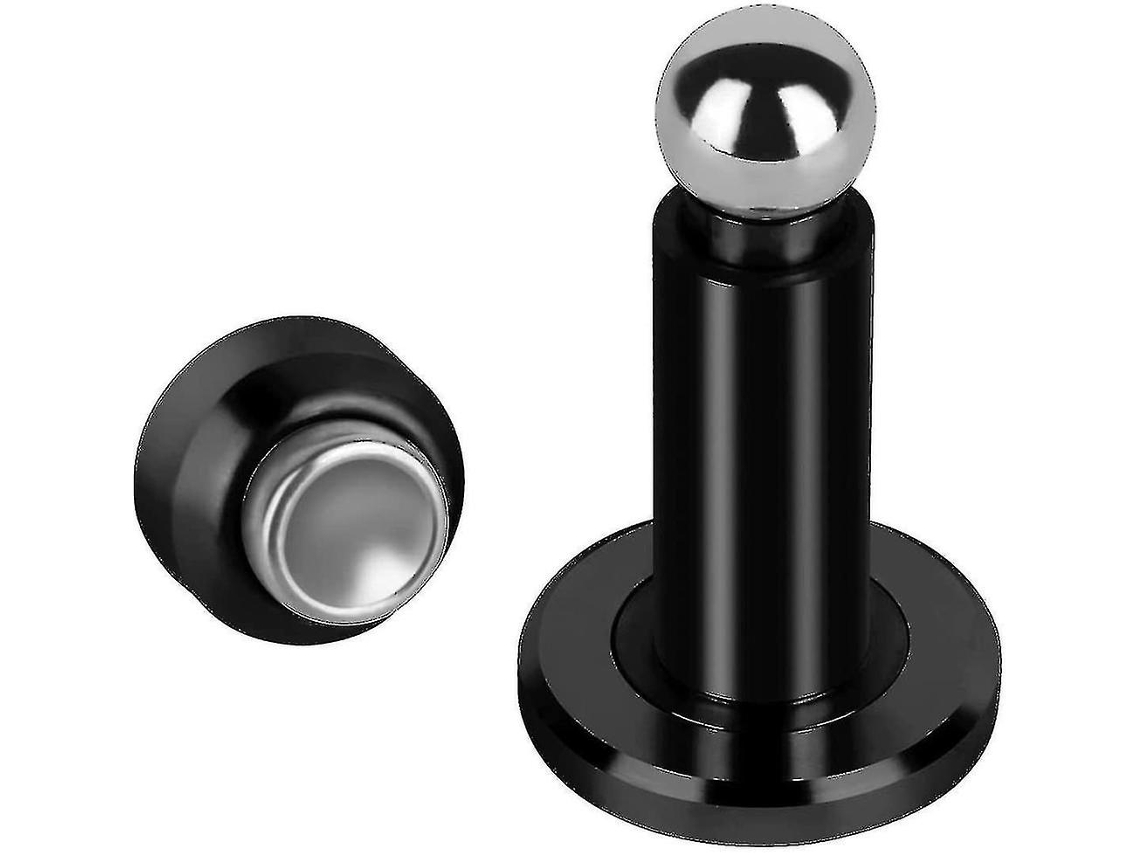 Tapa de Puerta Magnética de Acero Inoxidable 304, con Montaje en Pared y Suelo, Altura Ajustable, Diseño Único, Negro S/MARCA
