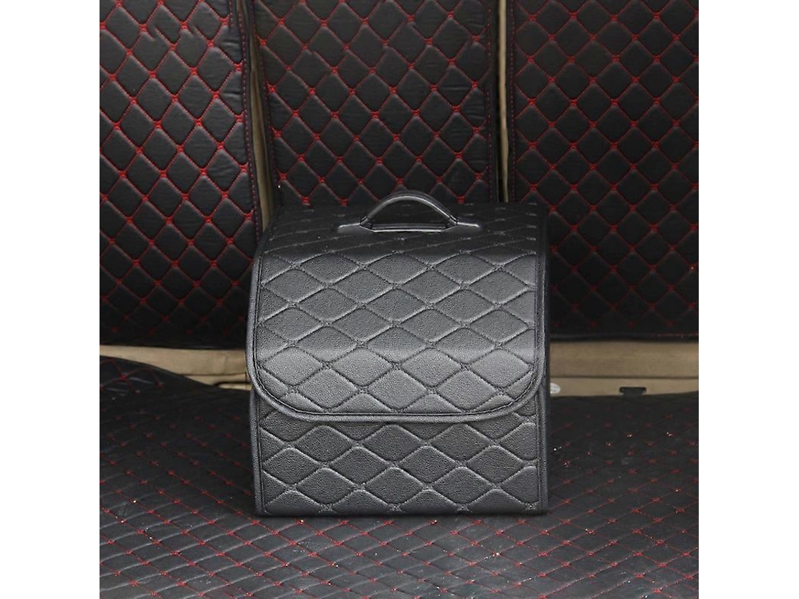 Caixa De Armazenamento Dobrável Para Porta Malas De Carro, Design De Grade Rômbica, Tamanho Pequeno 33 X 32 X 30 Cm Olysi Shop