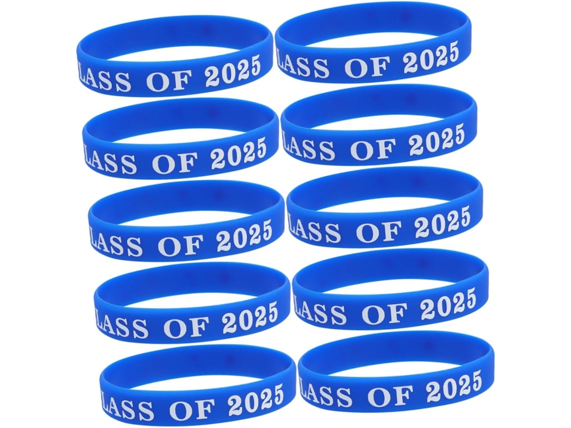 Pulseiras De Borracha Plafope 2025 Para Formatura, 10 Peças, Para Homens E Mulheres, Tema De Festa