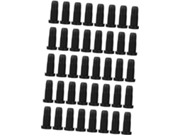 Conjunto De 40 Protetores Piso Em Nylon Preto Para Pés Cadeiras Giratórias Ideal Uso Doméstico