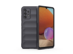 Capa Halinuia Para Samsung Galaxy A32 4g Magic Shield Tpu Flanela Cinzento Escuro (proteção Integral, Forro Interior Em Flanela)