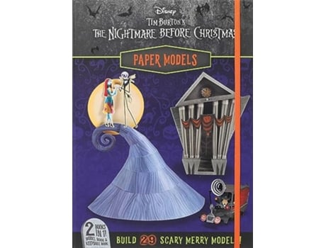 Livro Disney Tim Burtons The Nightmare Before Christmas Paper Models de Arie Kaplan (Inglês)