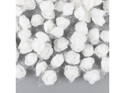 200 Botões de Rosa Artificiais em Espuma Pe para Decoração Casa, Casamento e Festas BRILVIBERA (branco, 2, 5 Cm)