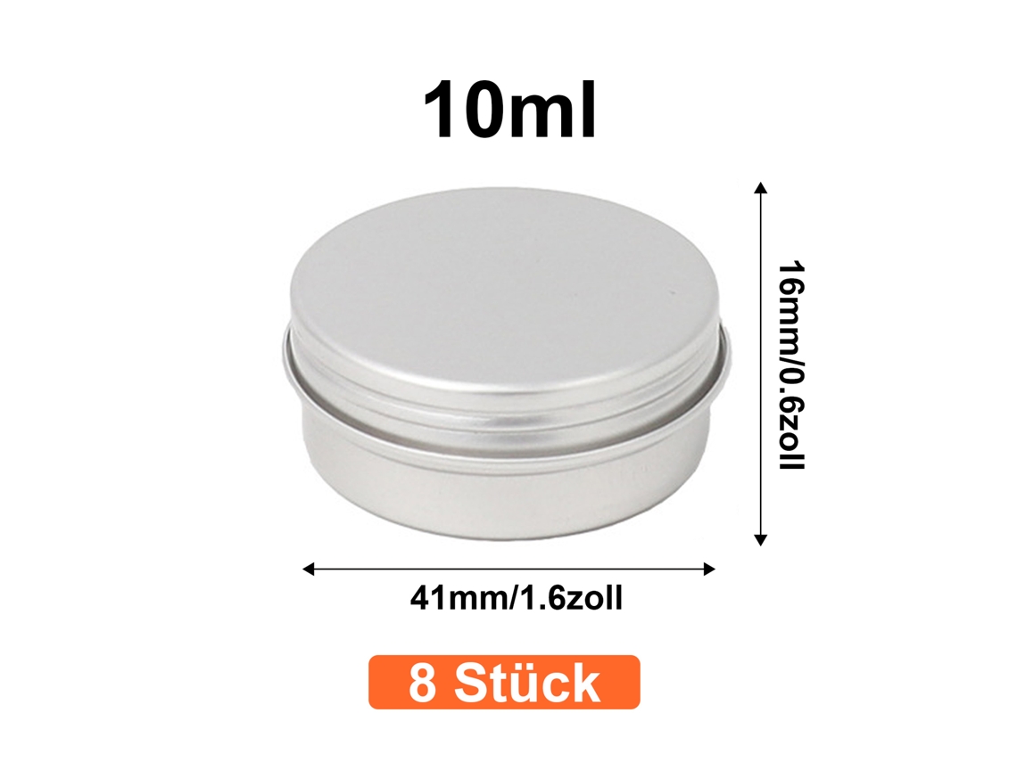 KOFIHETY Pote De Alumínio, Pote Para Creme De Viagem Com Tampa, Pote Vazio Para Batom, Creme Cosmético, Velas Pequenas