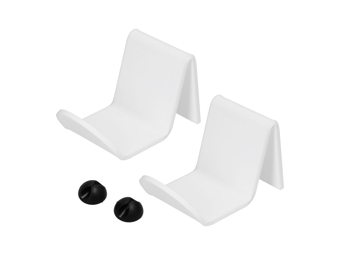 Conjunto de 2 Suportes para Controlador de Jogo em Acrílico com Prendedor de Fio para Organizar Gamepad e Fones | S/MARCA