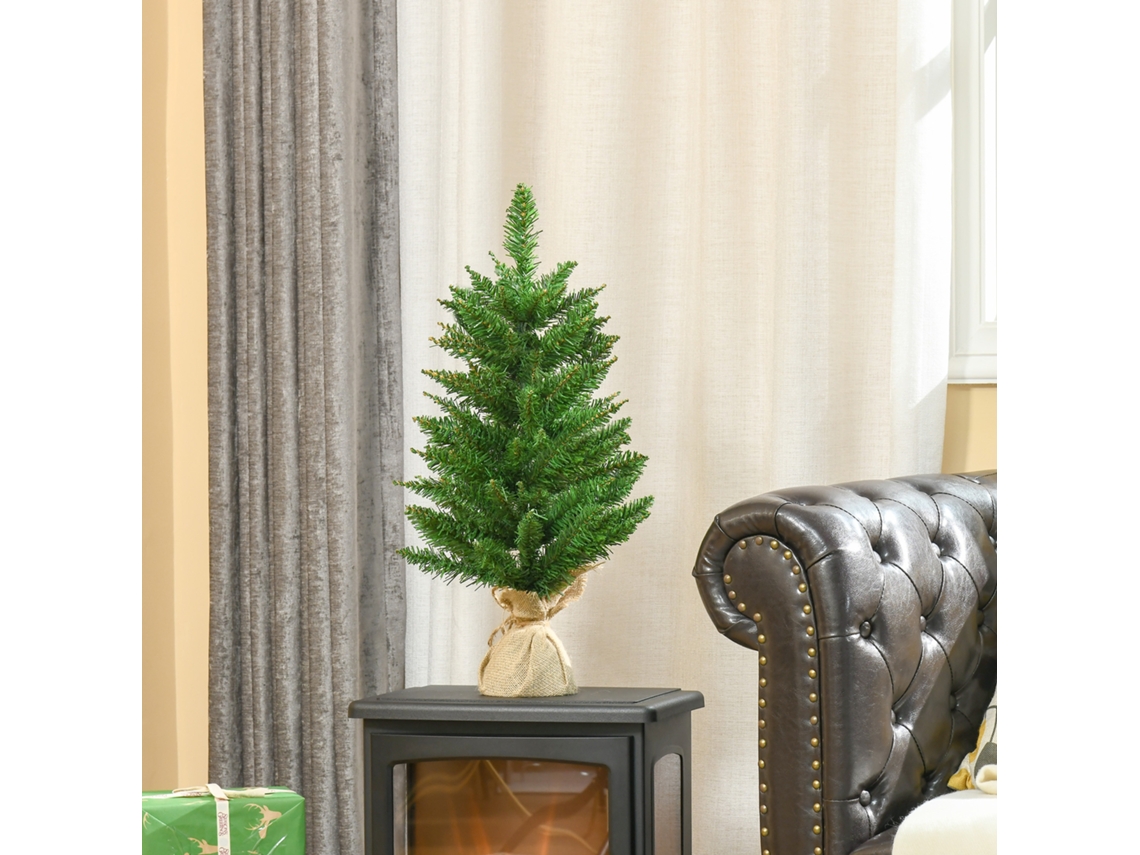 Mini Árvore De Natal Com Neve Artificial, 60 Cm De Altura, Com Base De Cimento, Multicolorida.