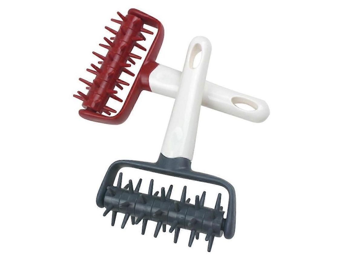 Kit de Ferramentas de Massa para Pizza com 2 Rodillos Docker Vermelho 19x12.5x3cm com Marca