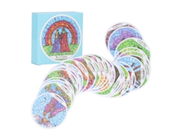 Mali baralho Tarot Redondo para Adivinhação Amor Carreira Jogo Festa Familiar 78 Cartas
