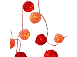 Luzes de bolas de rattan Ferro para decoração romântica e festiva LAXISCREED