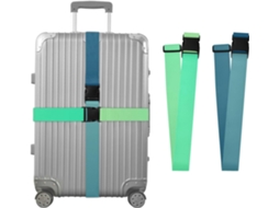 Conjunto De 2 Cintas Bagagem Em Degradê Verde Escuro, Ajustáveis, Ideais Para Viagens Marítimas, Viagens Casuais E Uso