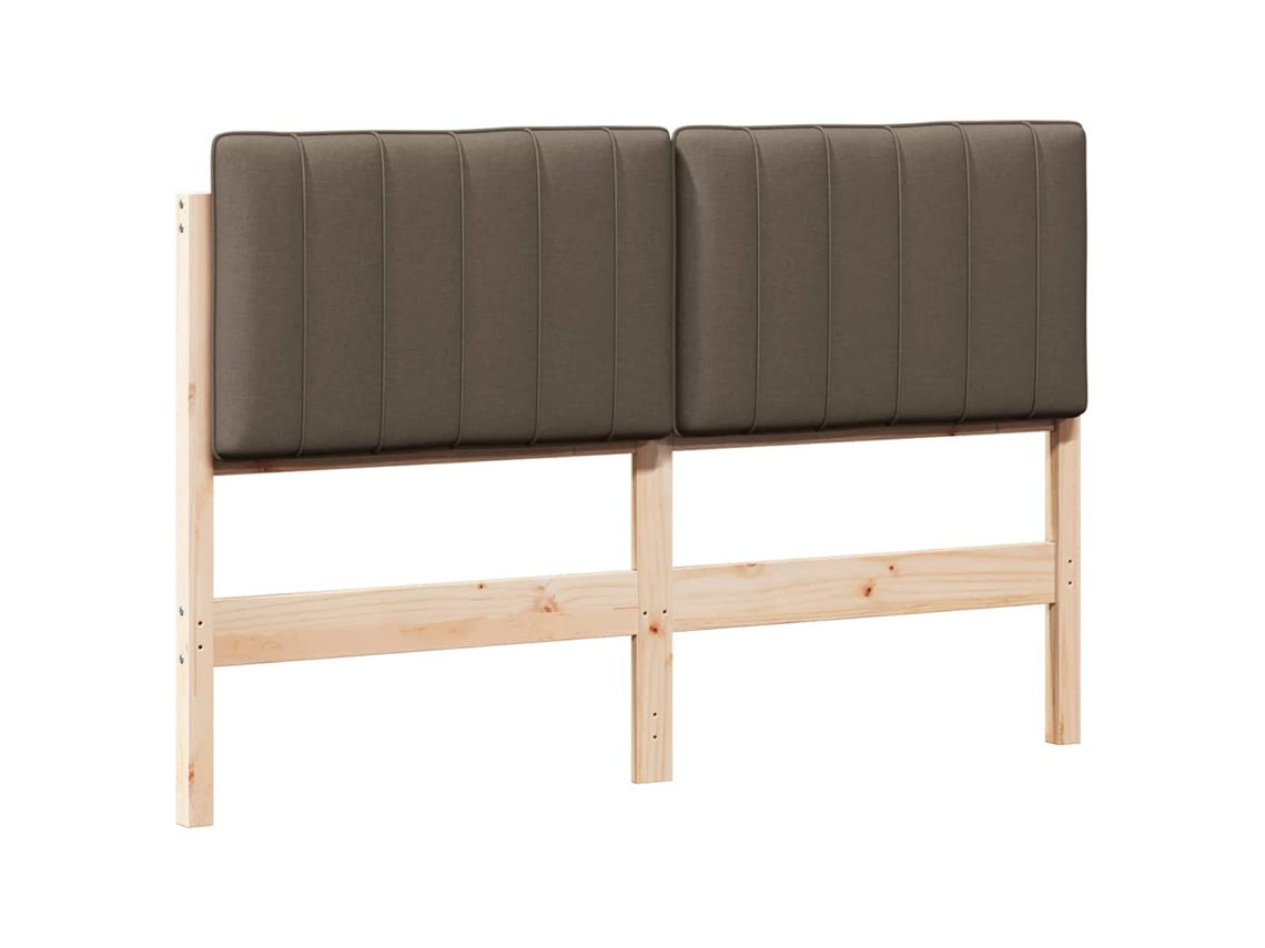 Cabeceira Estofada Marrom e Taupe 140 cm MAISON EXCLUSIVE