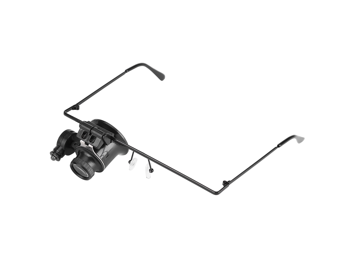 Lupa Com Luz Led 20x Para Reparação De Relógios E Joias Lentes Magnificadoras