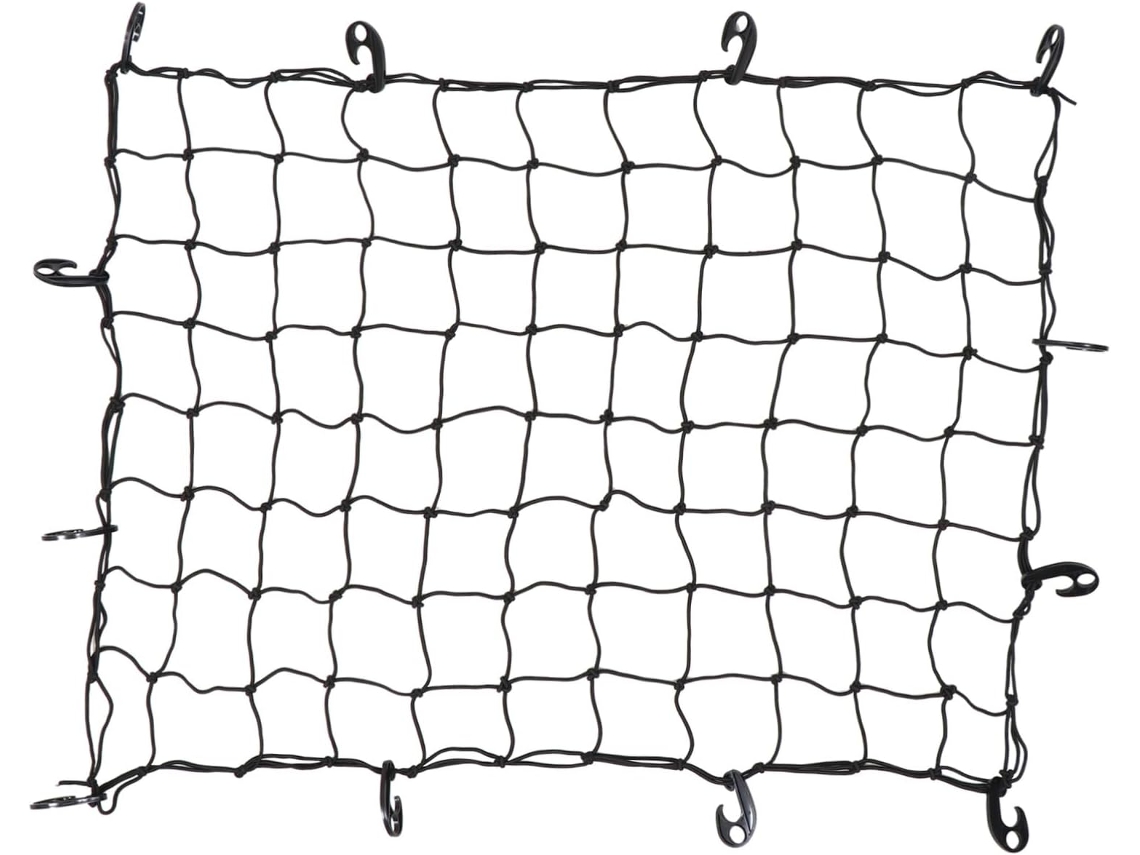 Rede De Carga Para Teto De Carro 120x90 Cm Em Borracha Preta