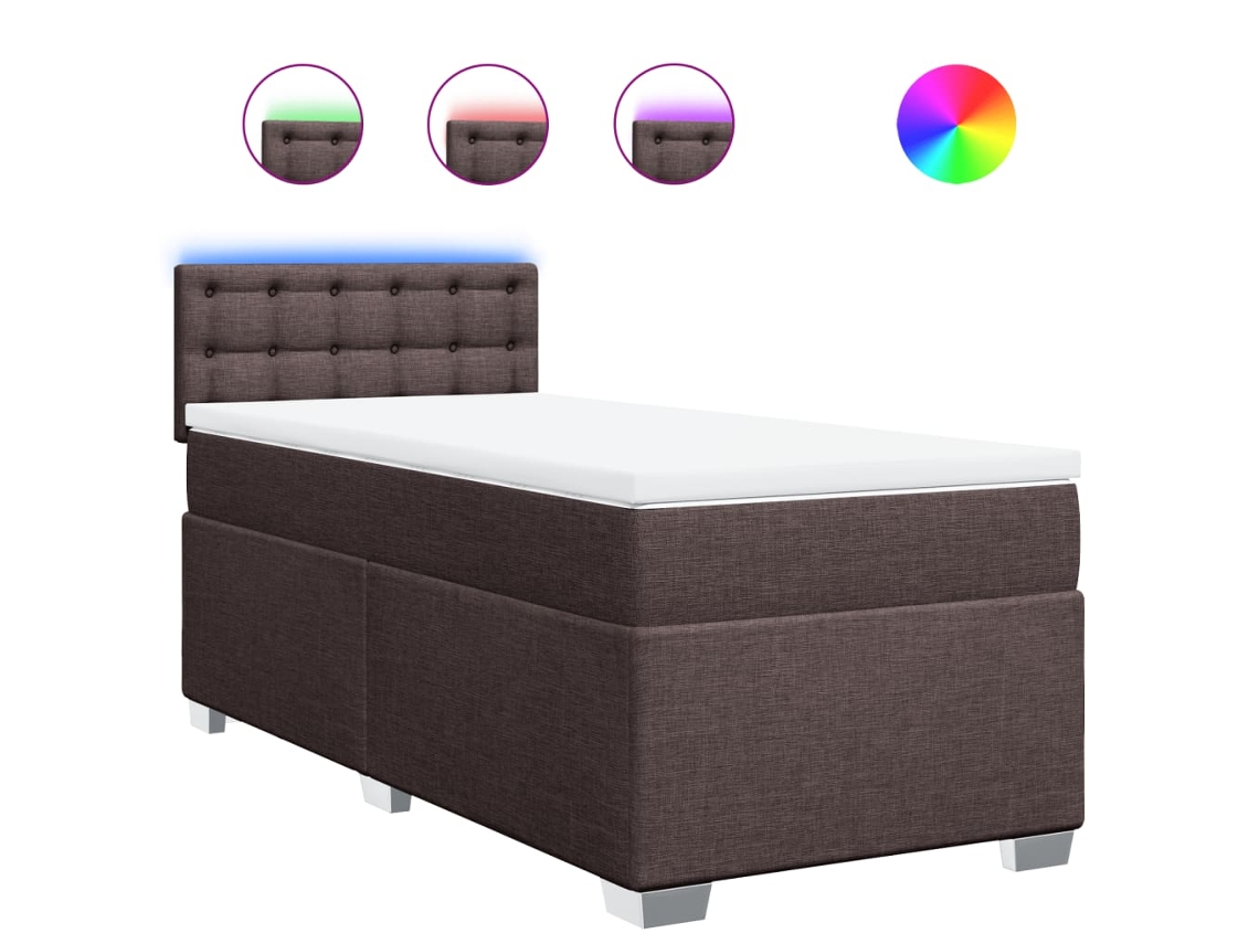 Box Spring Bed, Box Spring Beds Vidaxl Marrom Tecido (100 X 200 Cm)