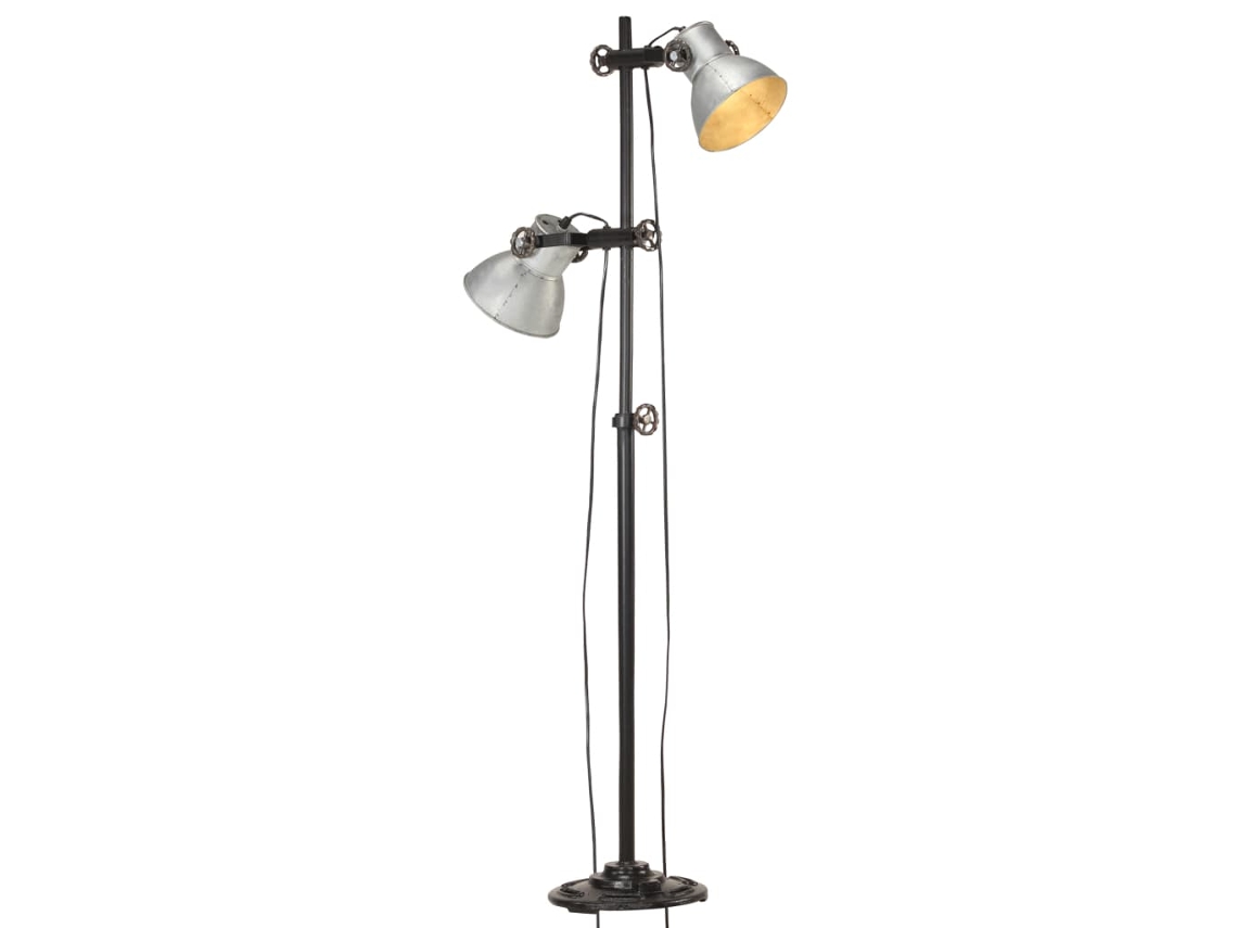 Candeeiro de pé VIDAXL Silver Cast-iron (28 x 160)