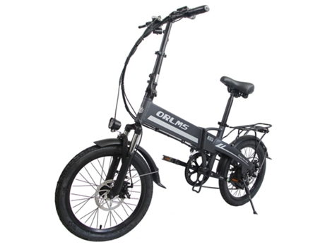 Bicicleta Elétrica Orlms S9 500w 48v 13ah Velocidade Máxima De 55km/h Autonomia De 50km Freios A Disco Mecânicos Suspensão Garfo Dianteiro Cinza