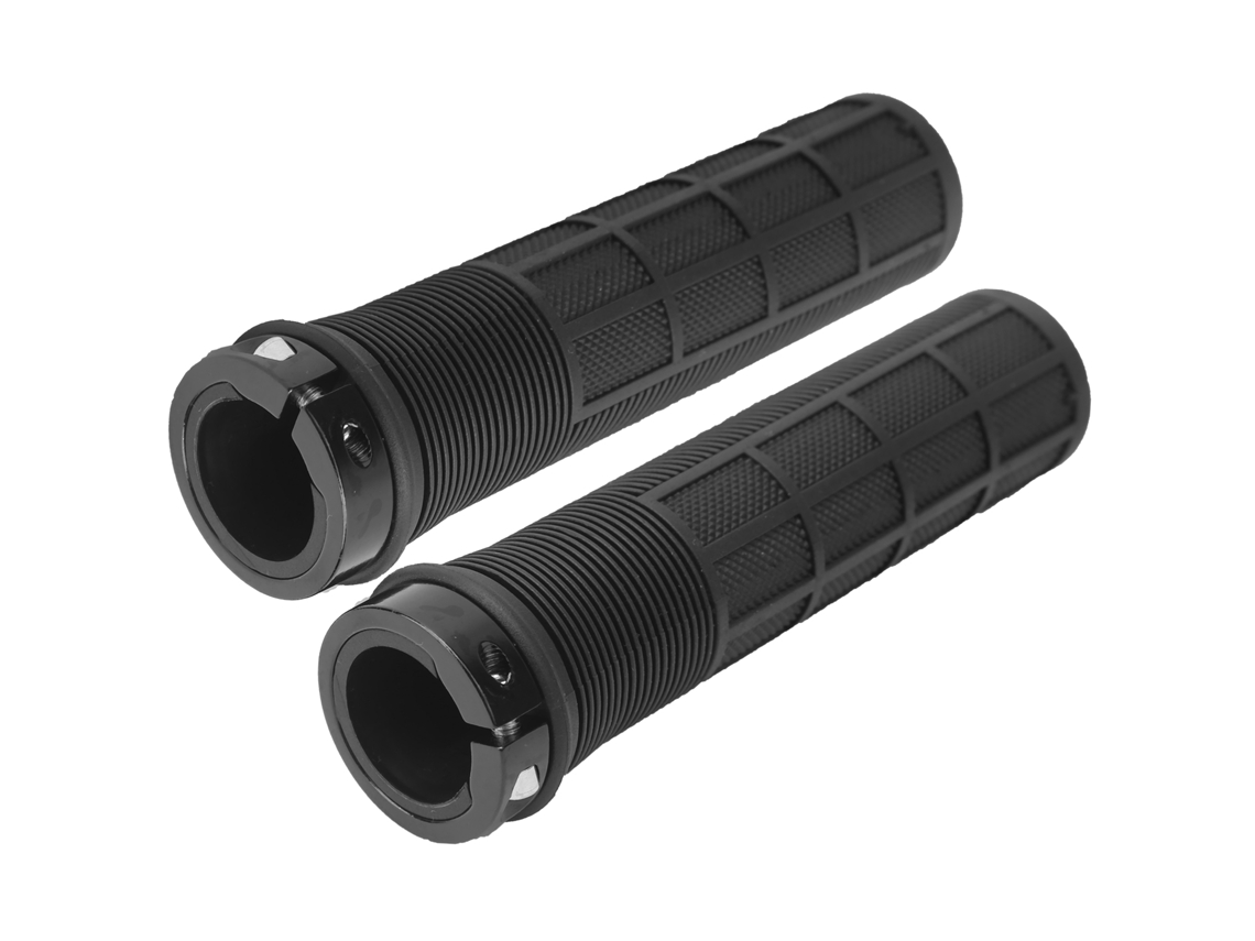 GRIPS PARA BICICLETA MALI, antiderrapantes, com trava, de TPR + alumínio (S/MARCA)