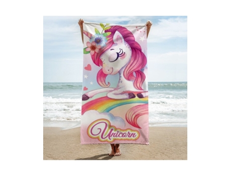 Toalha de Praia DONATELLA Unicornio (Algodão - 070x140 cm)