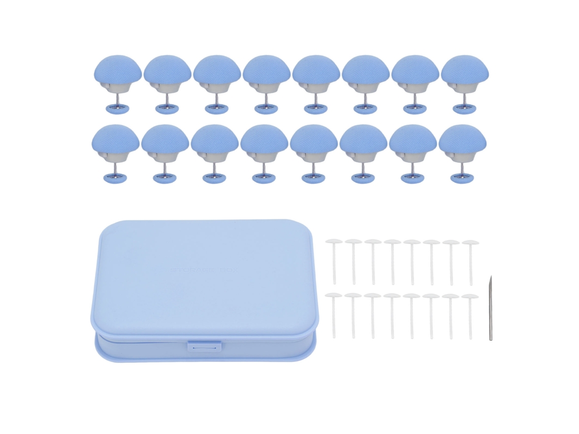 Clip Fixador De Colcha Cogumelo 16pcs Azul