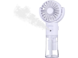Ventilador Portátil com Função de Jato de Água, Recarregável Via Usb, 4 Velocidades de Vento, Pode Ser Pendurado no Pescoço. MDUG (branco)