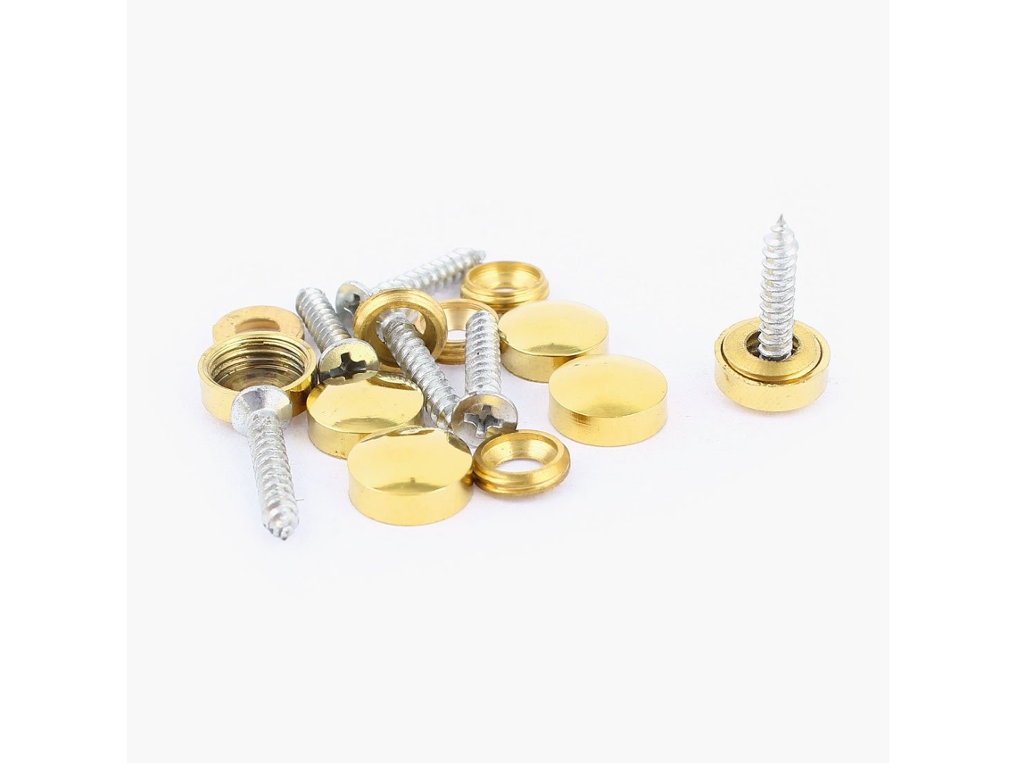 Conjunto de 6 Peças Encaixe em Latão, Argila, com Tampa Rosca 12 Mm Diâmetro, Pregos Espelho para CHABERLU