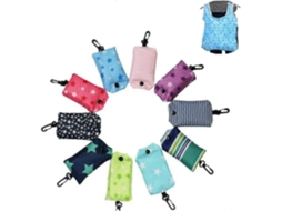 Conjunto de 5 Sacolas de Compras Portáteis e Reutilizáveis, Dobráveis ​​e Ideais para Compras GOKOCO