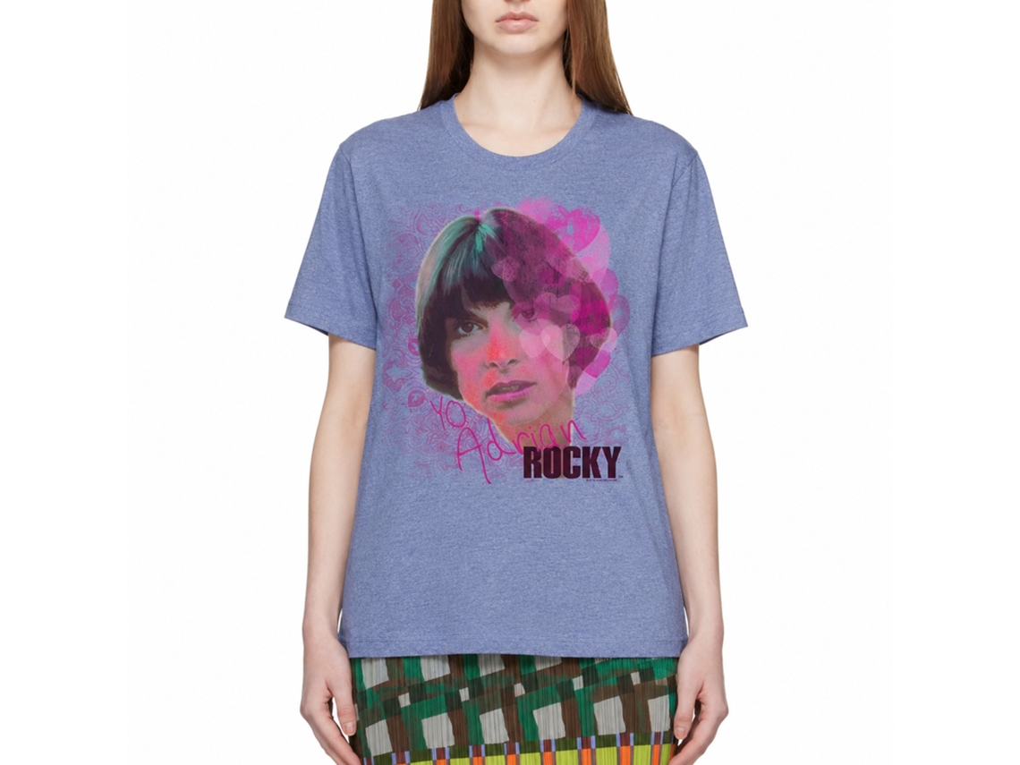 Rockinstone Rocky Movie Adrian Heather Light Blue Adult T-shirt Size:m